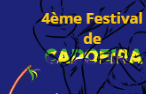 Affiche du festival de Capoeira aui aura lieu le 23 mars à partir de 9 heure 30