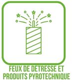 Picto feux de détresse et produits pyrothechnique